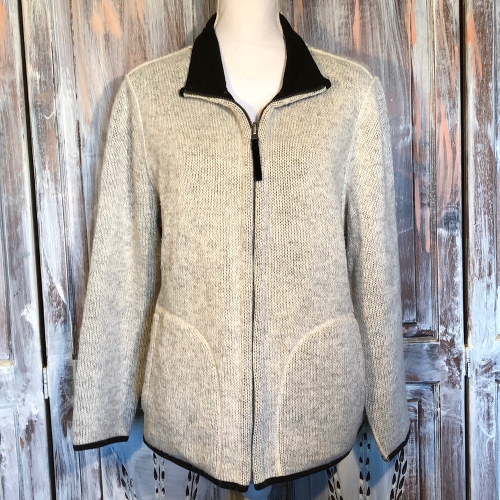 Coldwater Creek sweater knit zip jacket